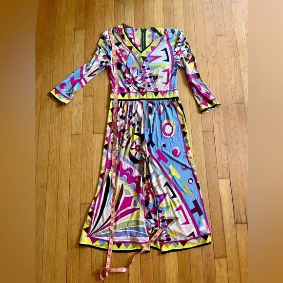 60s Vintage Pucci Silk Midi Dress - Picture 4 of 13